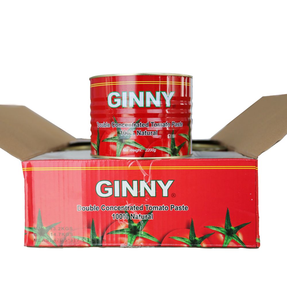 Factroy Direct Sale 28-30% Brix 2200g Canned Tomato Paste with OEM Label
