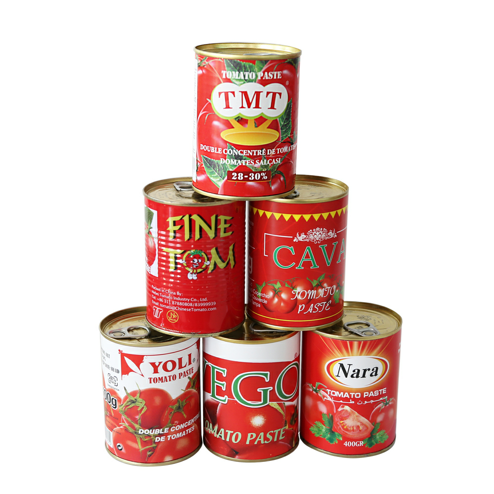 Restaurant halal tomato paste bulk price 400g choice high quality canned organic tomato paste for africa