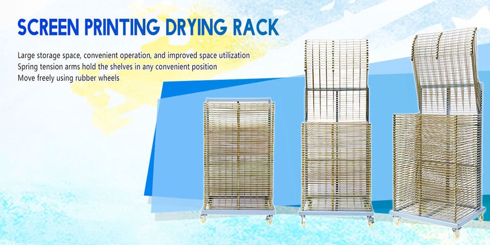 Screen printing drying rack