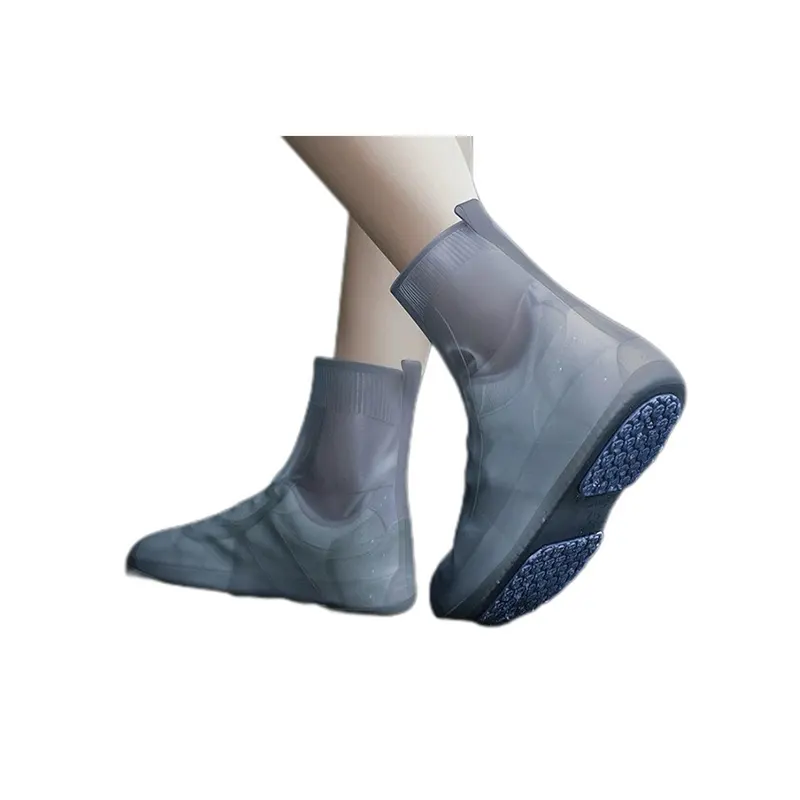 Gray Silicone Shoe Covers Waterproof Reusable, SS2602