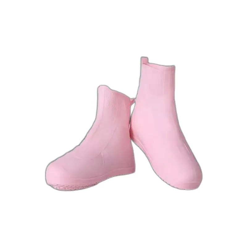Pink TPE Shoe Covers Waterproof Tall, TS2606