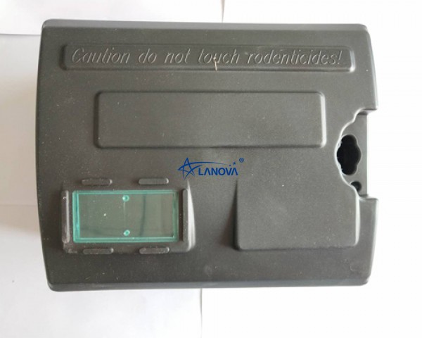 middle duty window plastic mouse bait box with one lock-1