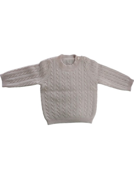 Children's cable knitted cashmere sweater