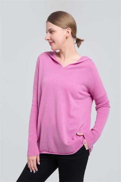 Long hoody sweater