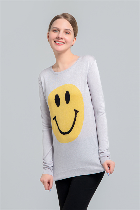 Silk cashmere intarsia sweater Silk cashmere intarsia sweater