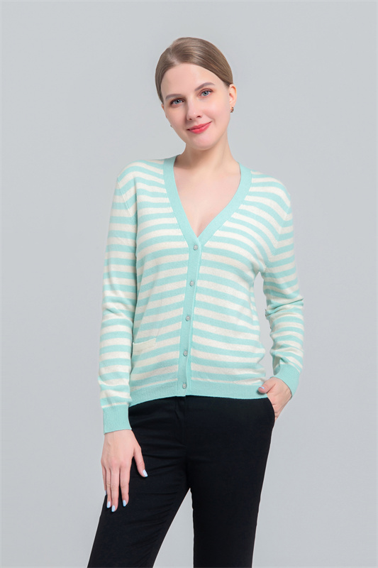 Women's V-neck button cardigan Women's V-neck button cardigan
