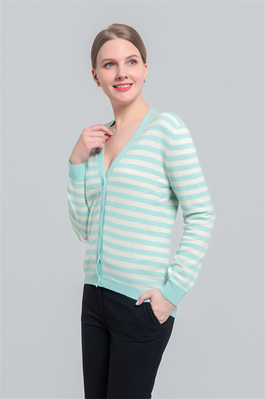 Women's V-neck button cardigan Women's V-neck button cardigan